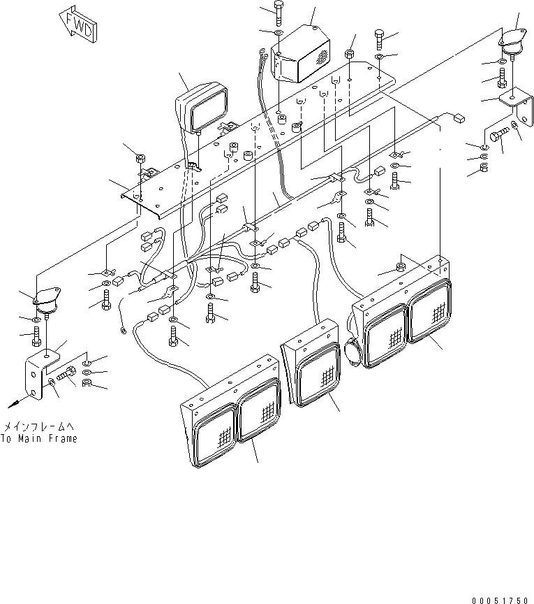 Lamp Assembly, Working, Machine Model 566-06-84501 KOMATSU