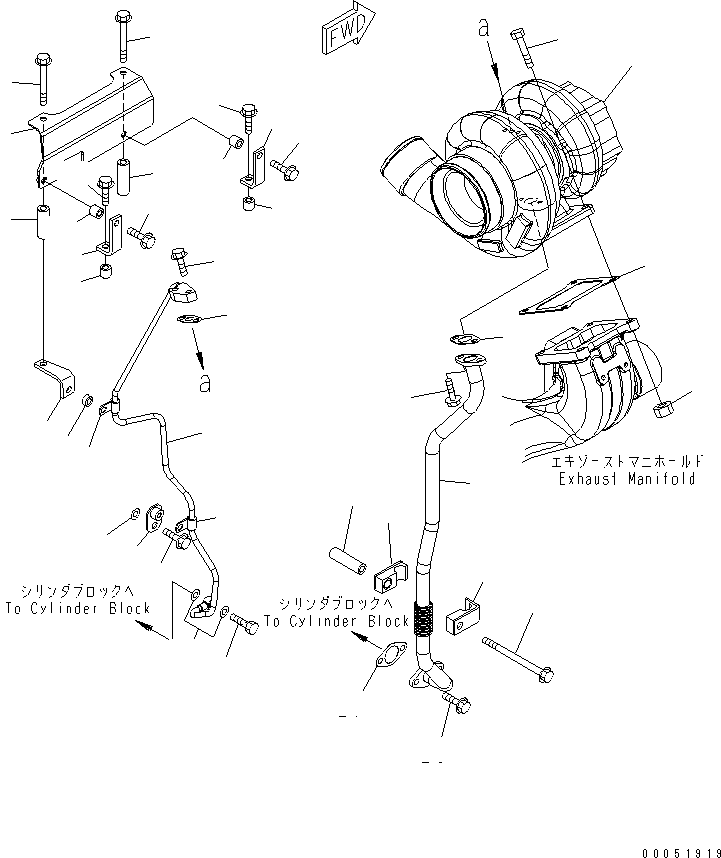 TURBOCHARGER ASS'Y,(SEE FIG.A1530-C6H9) (6502-51-5030) KOMATSU