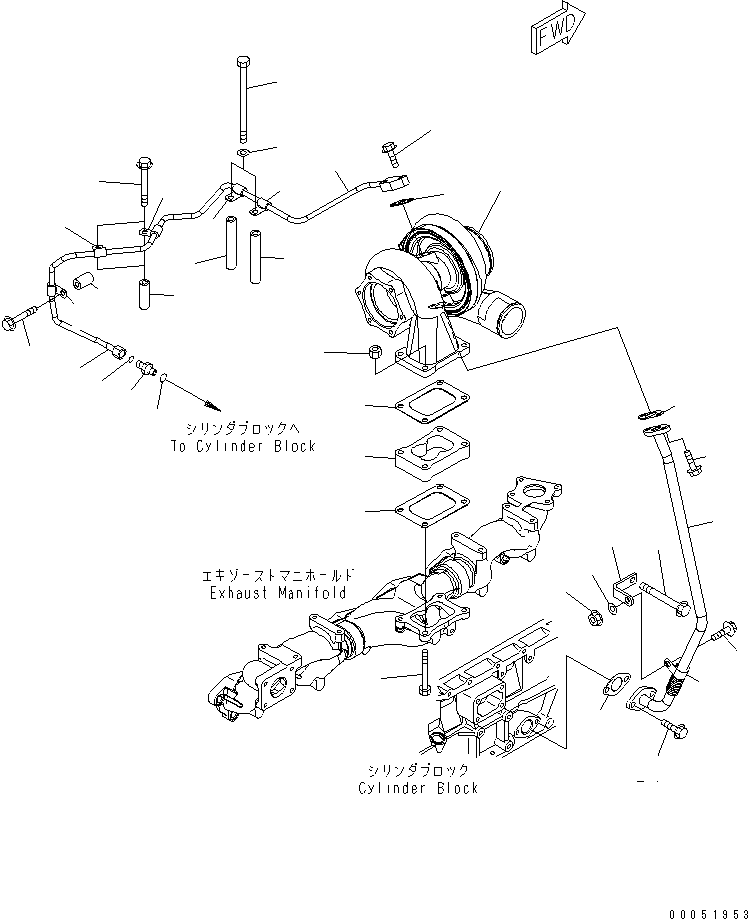 TURBOCHARGER ASS'Y,(SEE FIG.A1530-B3L2) (6506-21-5030) KOMATSU