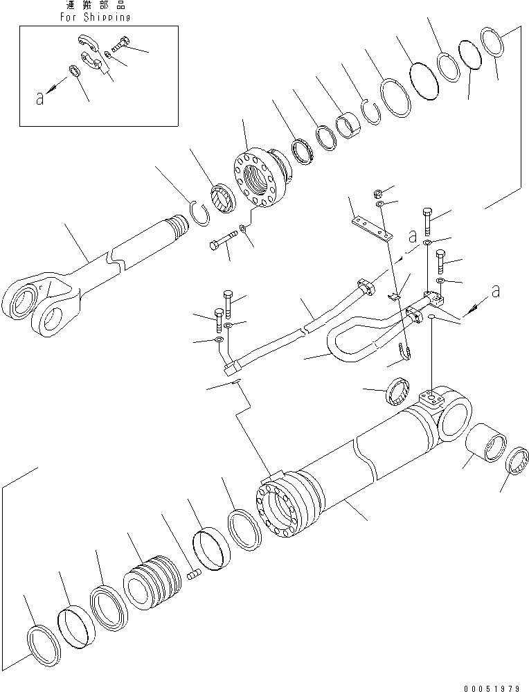 CYLINDER ASS'Y,LIFT, L.H. 707-01-0K810 KOMATSU