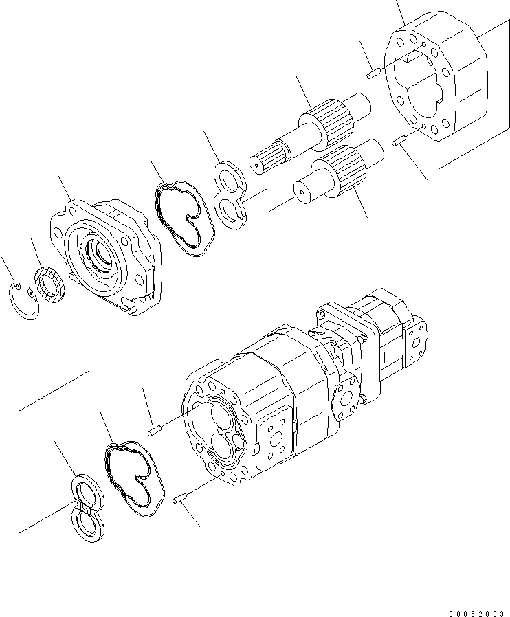 Насос в сборе SDR (30) 100+100+SA 705-95-07121 KOMATSU