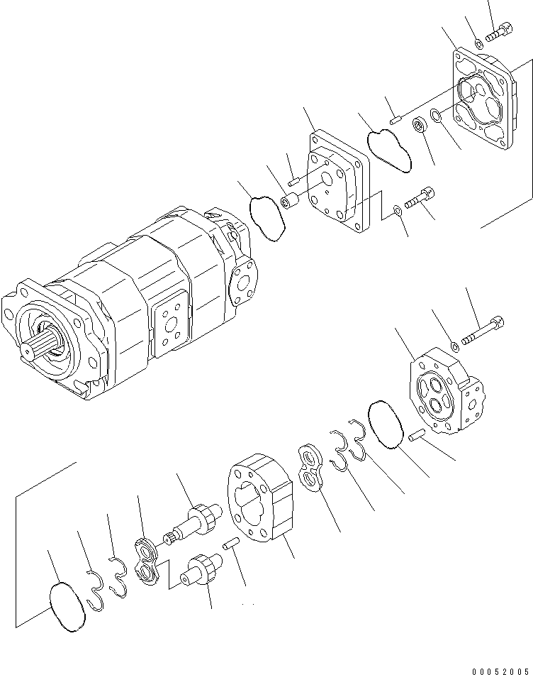 PUMP ASS'Y,SAR(1)25 (\7\705-22-28320) KOMATSU