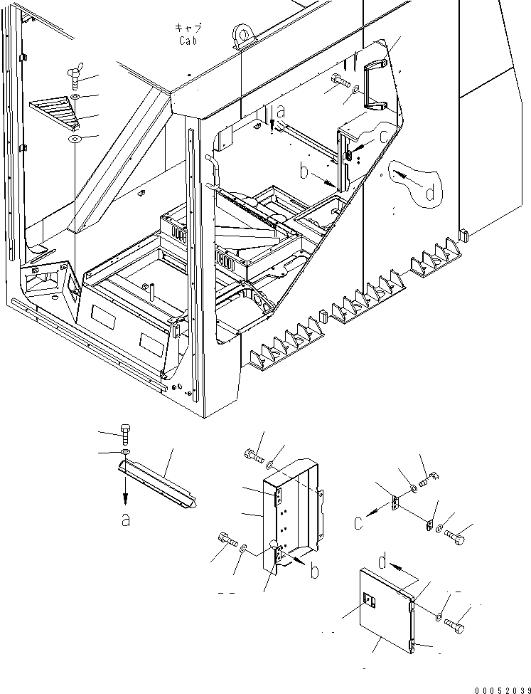 Cab Assembly, For North America Mercury Regulation 21T-54-00366 KOMATSU