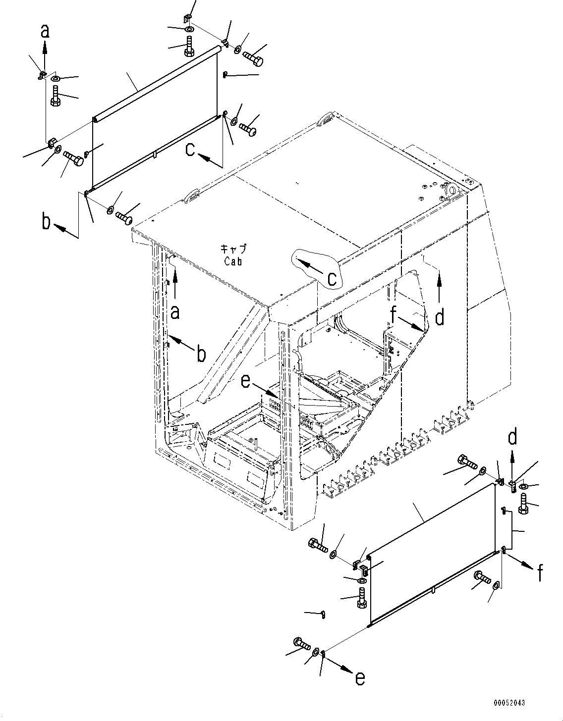 Sunshade, Roll Curtain Type 21T-54-35622 KOMATSU