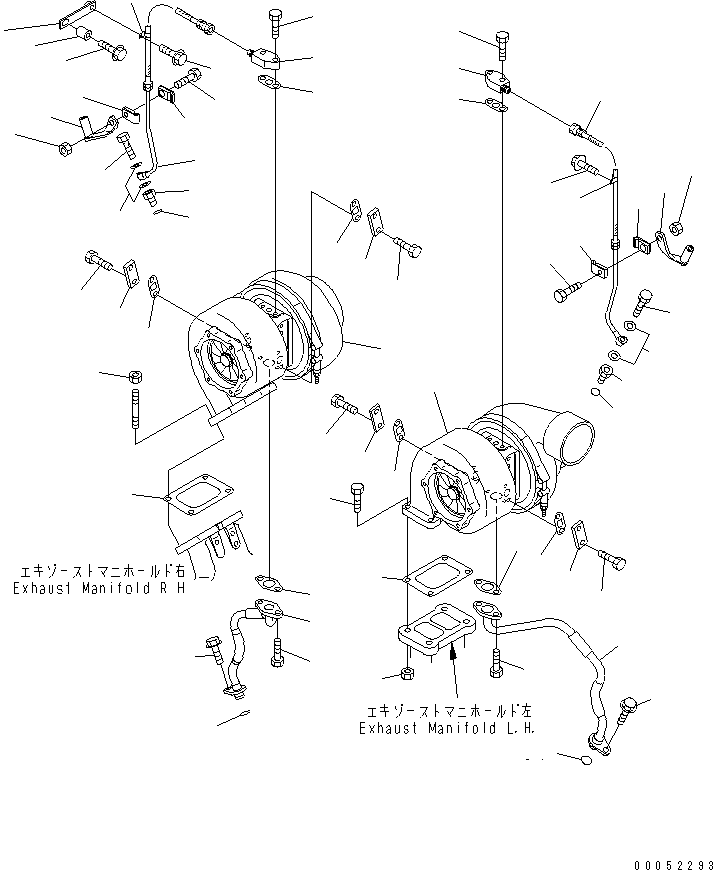 TURBOCHARGER ASS'Y,R.H. (SEE FIG.A1530-C7D5) (6505-67-5010) KOMATSU