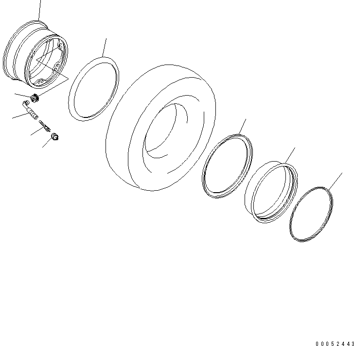 Wheel Assembly, Machine Model 566-30-83002 KOMATSU