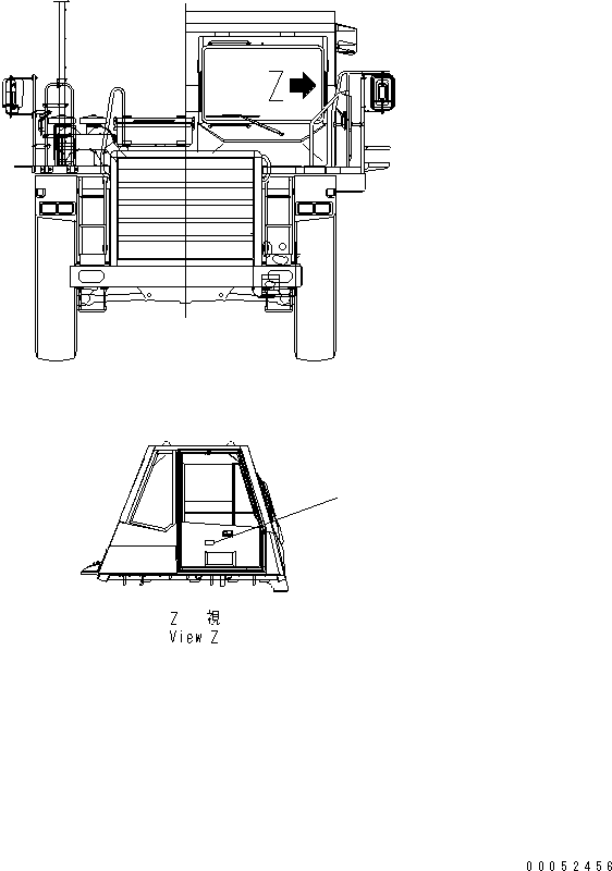 Табличка предупреждающая 561-93-82220 KOMATSU
