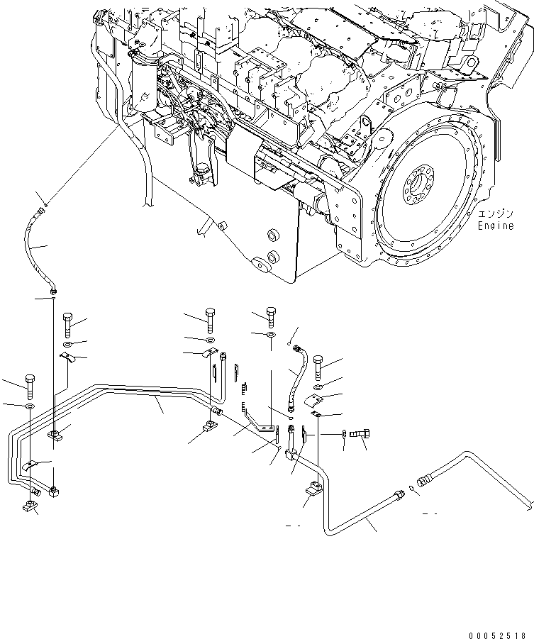 Шланг с торцевым уплотнением 02764-003A3 KOMATSU