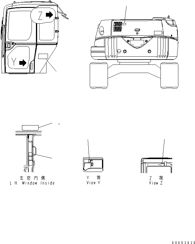 PLATE, OPERATING,DEFROSTER 22M-977-1280 KOMATSU