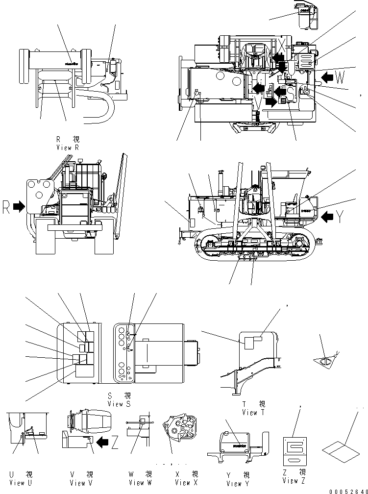 OIL CHART(LUB) 176-98-45110 KOMATSU