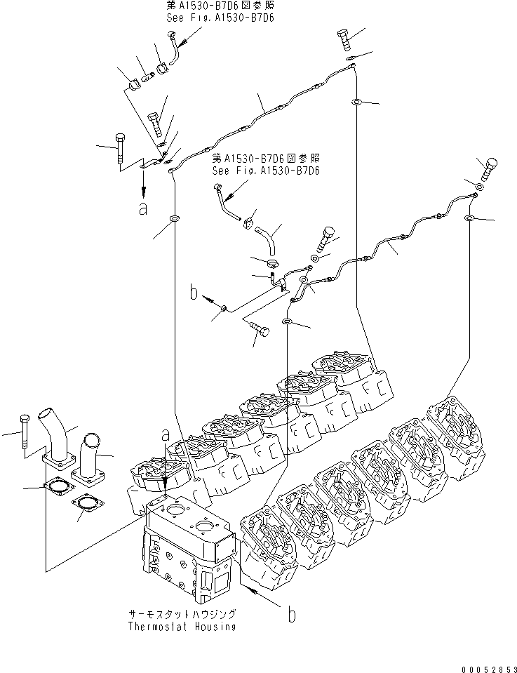 Трубка лев. 6219-11-6530 KOMATSU