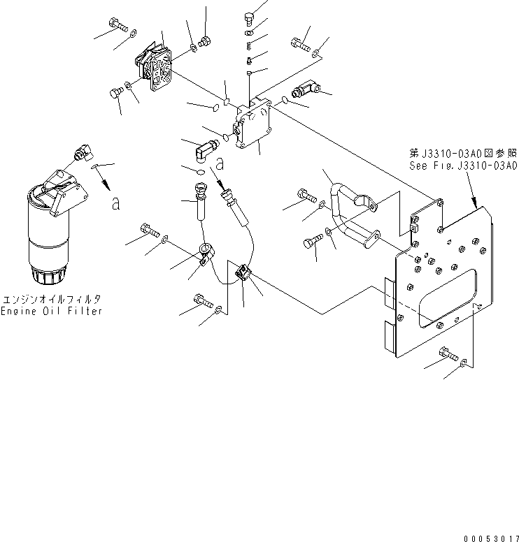 FILTER ASS'Y,(R.H.) 561-01-83290 KOMATSU
