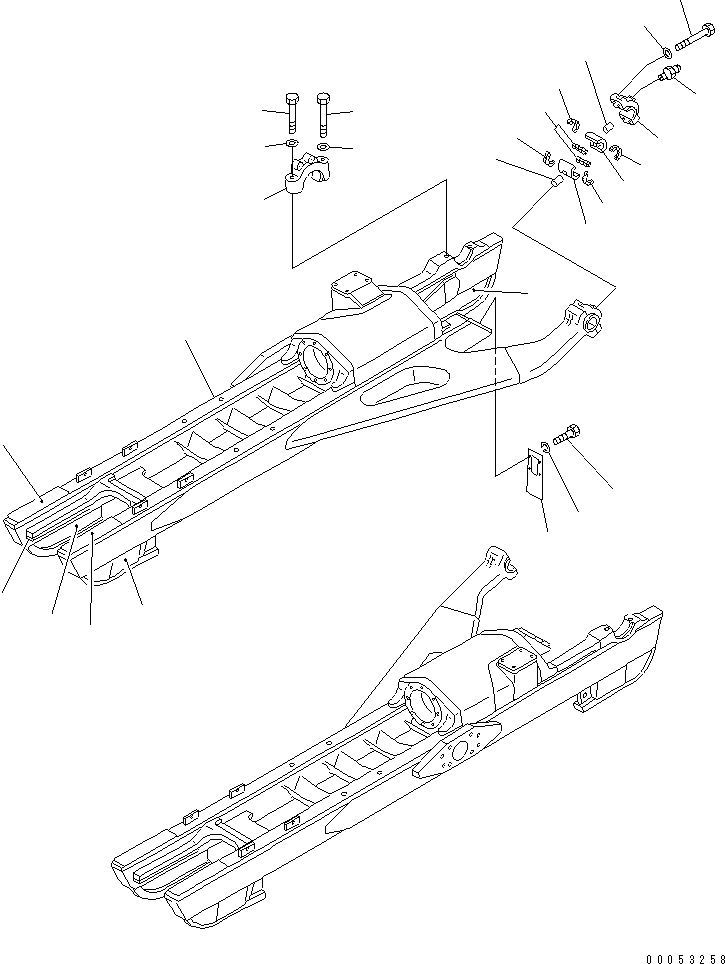 TRACK FRAME ASS'Y,R.H. 154-30-00721 KOMATSU