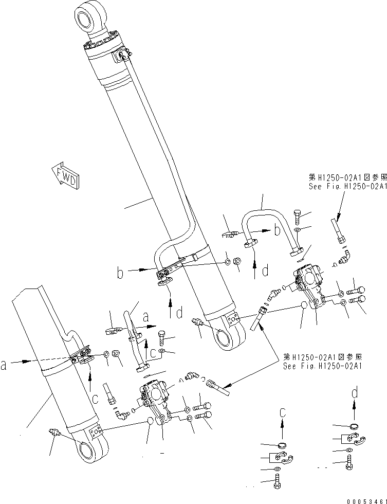 CYLINDER GROUP,R.H. (FINAL COATING) (\8\707-01-XR950) KOMATSU