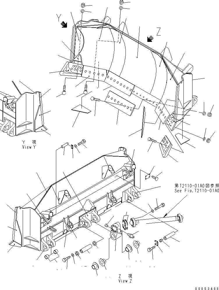 Пластина правая (сварная) 195-72-72340 KOMATSU