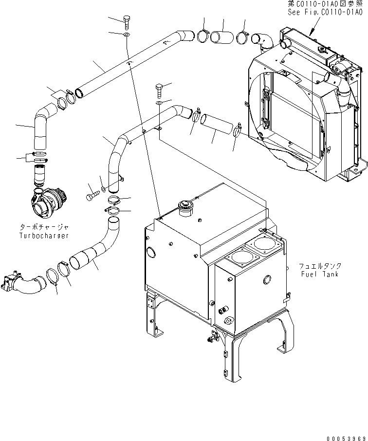Трубка 23B-02-61121 KOMATSU