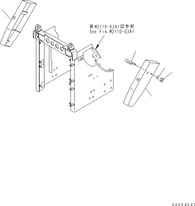 U-образный болт (стремянка) 175-54-25871 KOMATSU