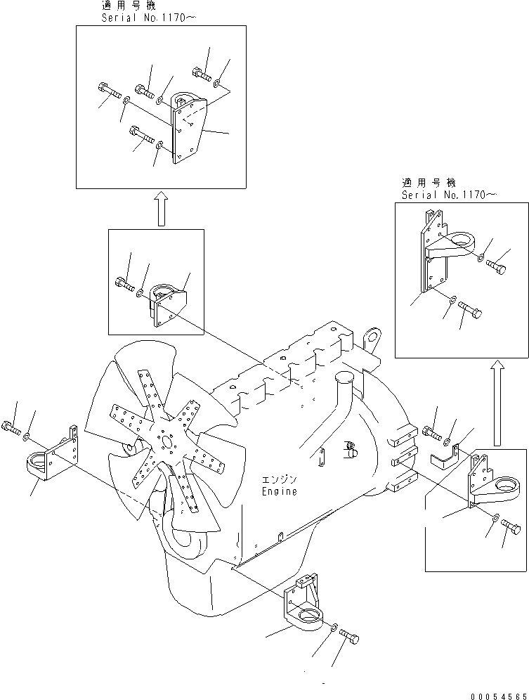 BRACKET,FRONT, R.H. 134-01-71880 KOMATSU