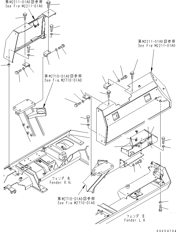 Лист (клееный) 124-54-54D20 KOMATSU