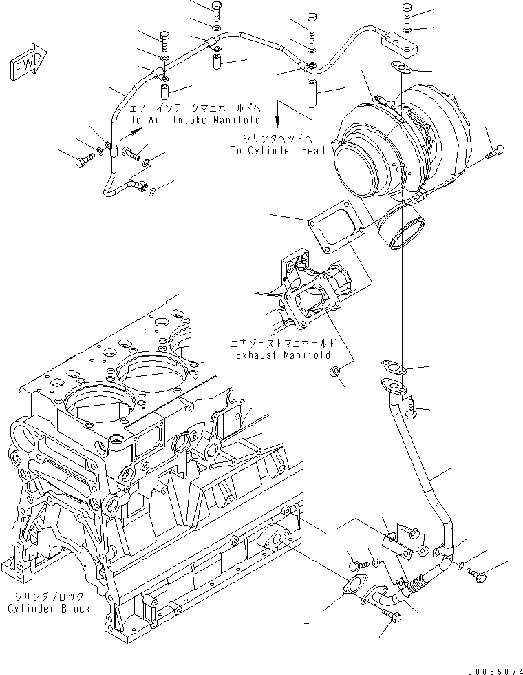 TURBOCHARGER ASS'Y,(SEE FIG.A1530-C4L7) (6505-71-5520) KOMATSU