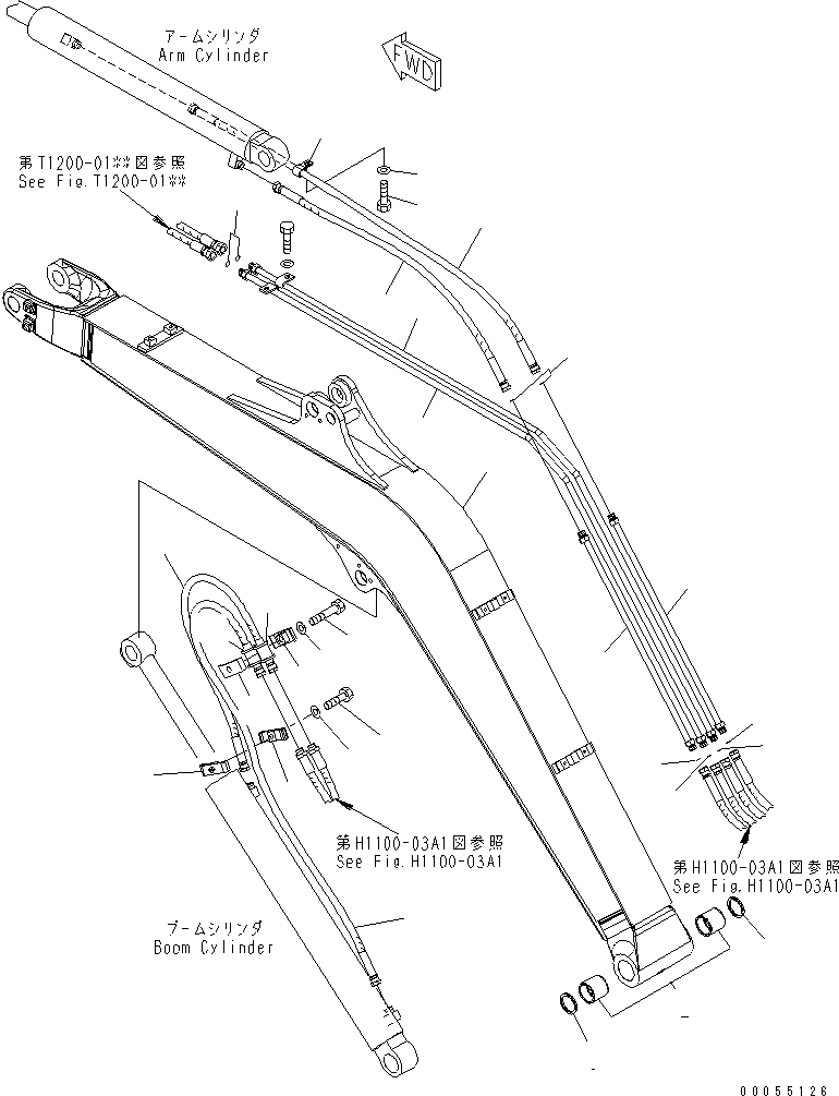 Стрела в сборе 22F-70-23500 KOMATSU