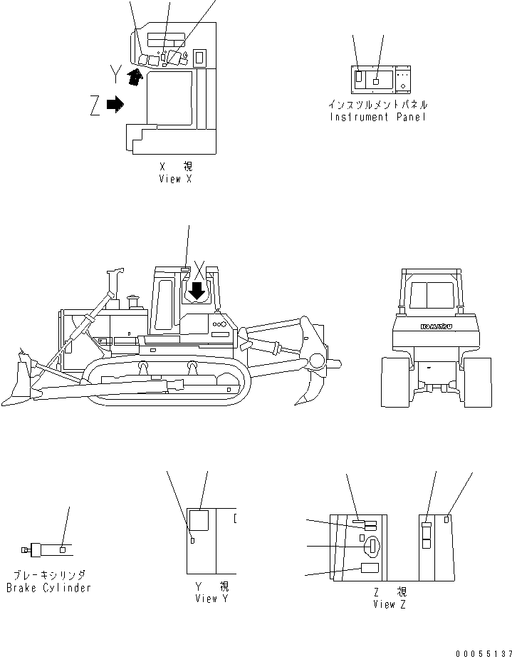 PLATE, CHART 175-98-71380 KOMATSU