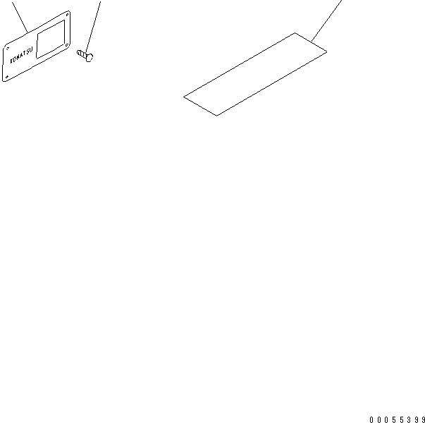 Табличка 09605-01425 KOMATSU