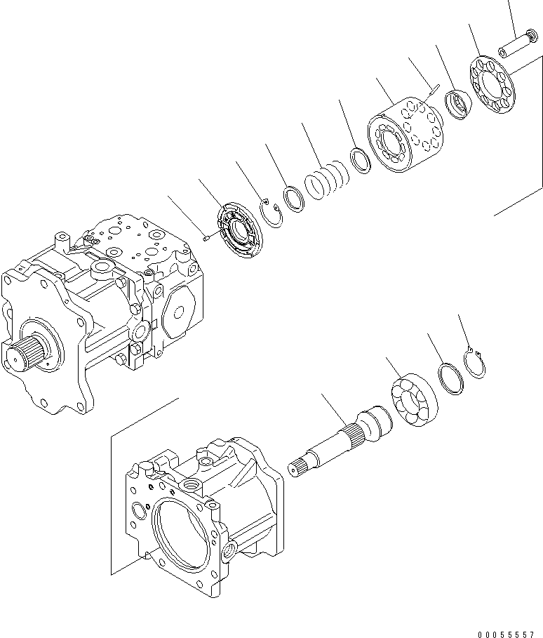 CYLINDER BLOCK ASS'Y,REAR (\7\708-2K-04243) KOMATSU