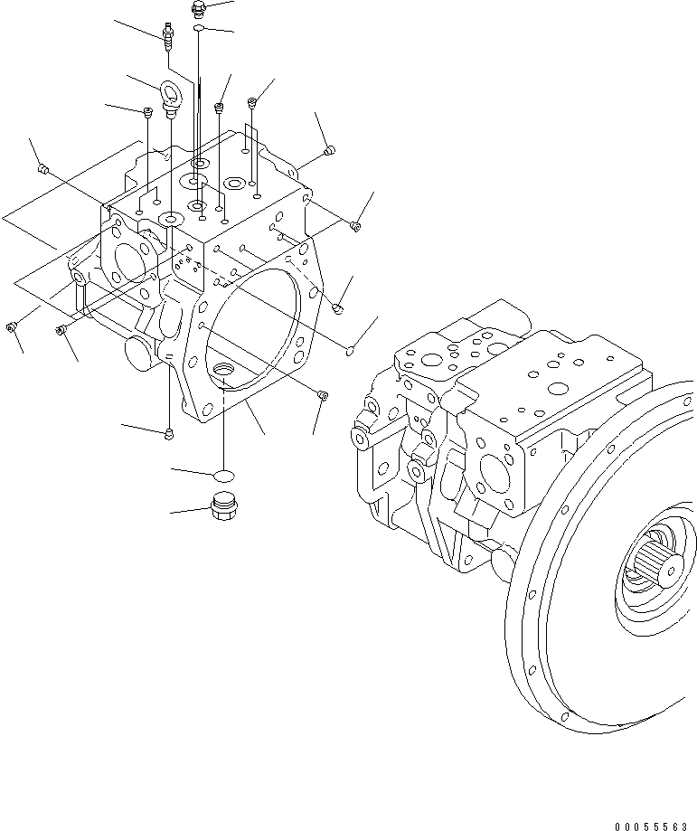 CASE ASS'Y,REAR (\7\708-2L-06990) KOMATSU