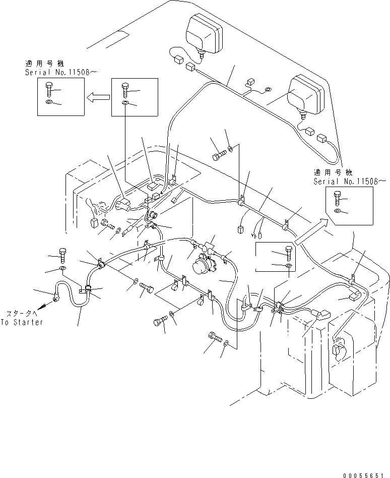 Кабель 08028-CB175 KOMATSU