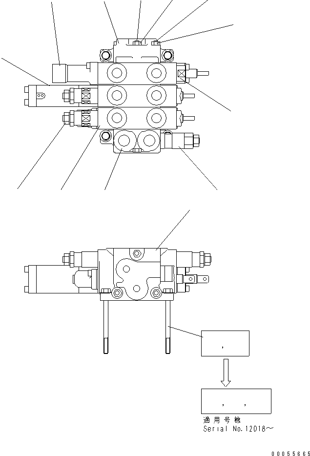 SPOOL SECTION ASS'Y 415-876-2120 KOMATSU