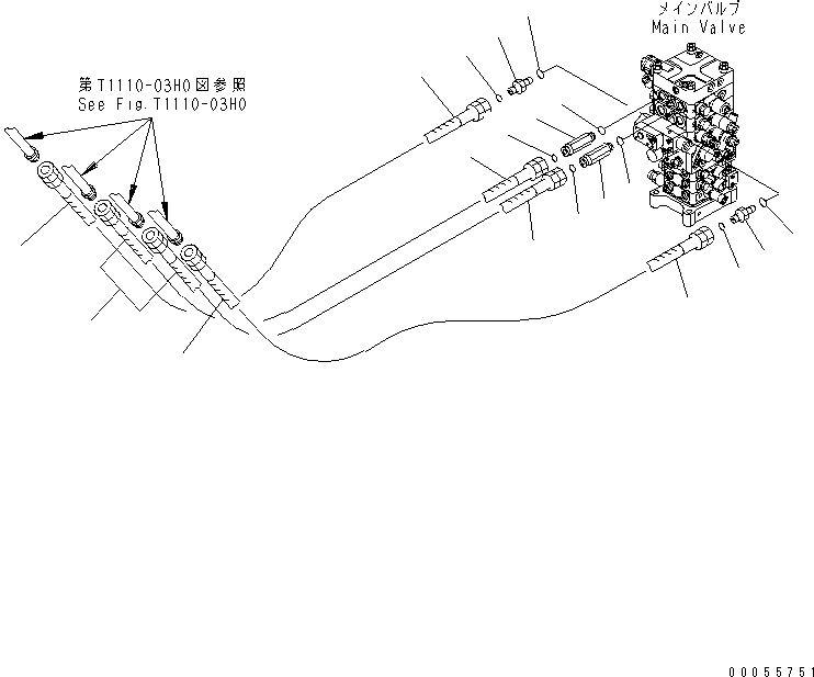 HOSE¤ 1200MM 21K-62-75520 KOMATSU