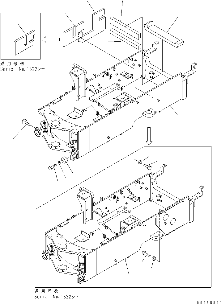 Задняя рама 415-Z21-2380 KOMATSU