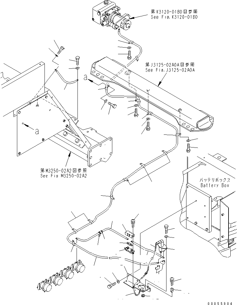 Провод массы 08028-78055 KOMATSU