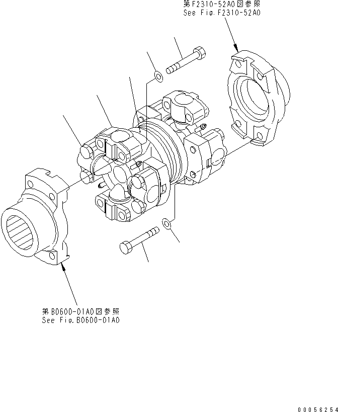 Вилка карданная KUCA073023 KOMATSU