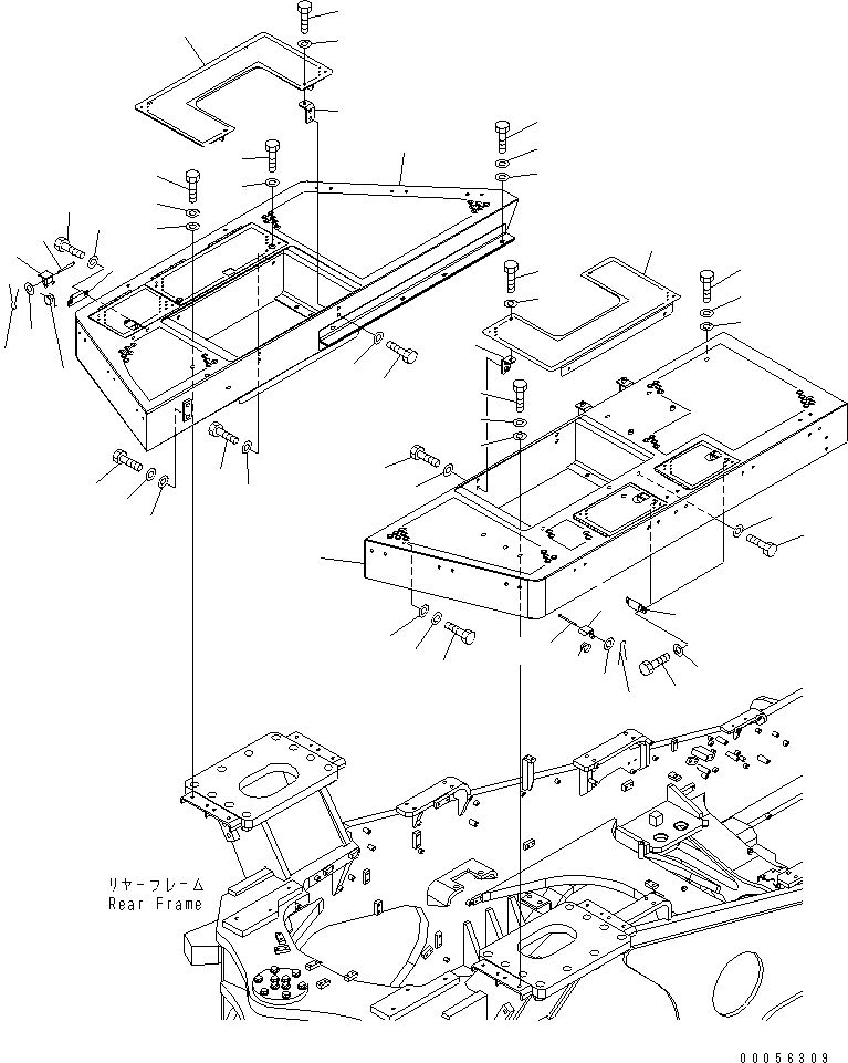FLOOR FRAME,R.H. 427-54-29320 KOMATSU
