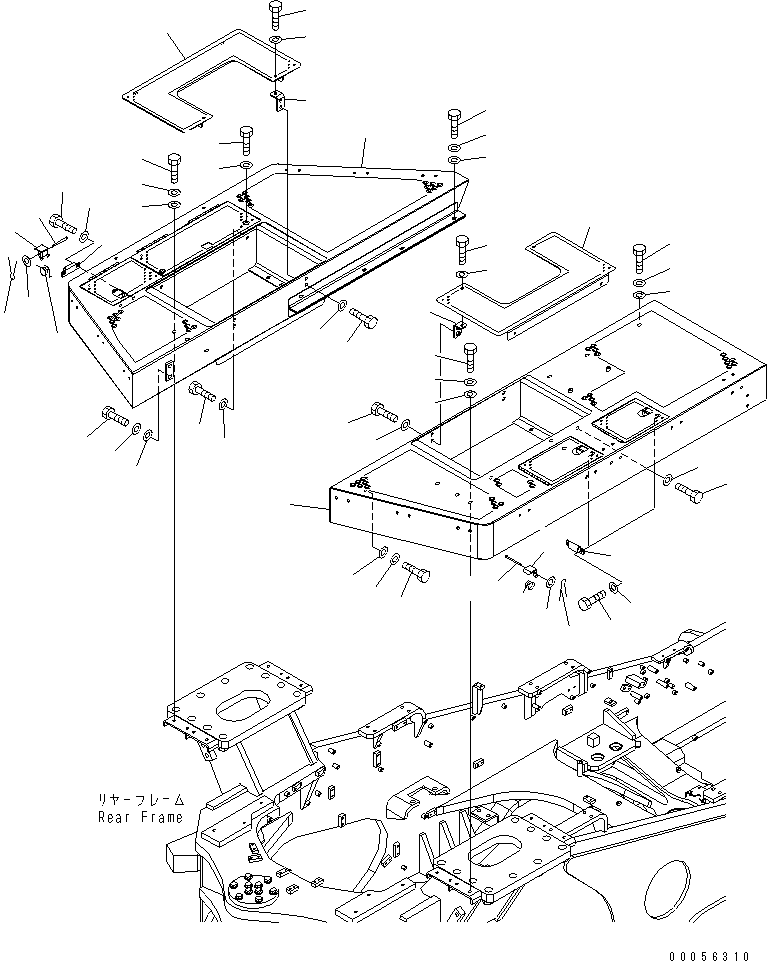 FLOOR FRAME,L.H. 427-54-27130 KOMATSU