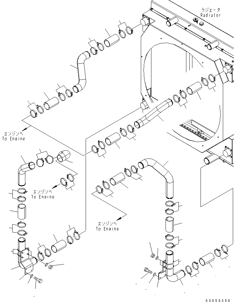 Трубка левая 427-03-22641 KOMATSU