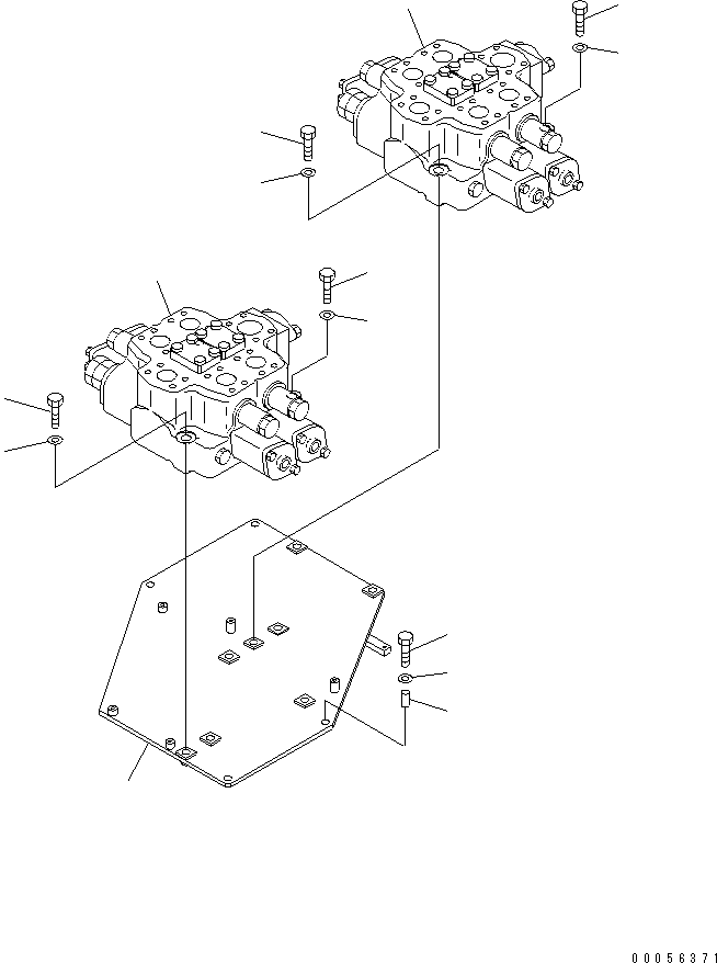 Управляющий клапан (709-12-13604) KOMATSU