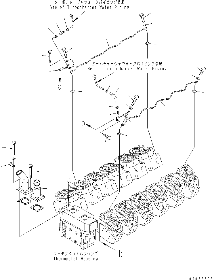 Трубка левая 6219-11-6150 KOMATSU