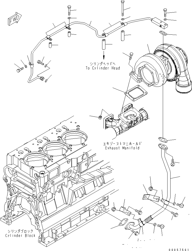 TURBOCHARGER ASS'Y,(SEE FIG.A1530-B4L8) (6505-68-5020) KOMATSU