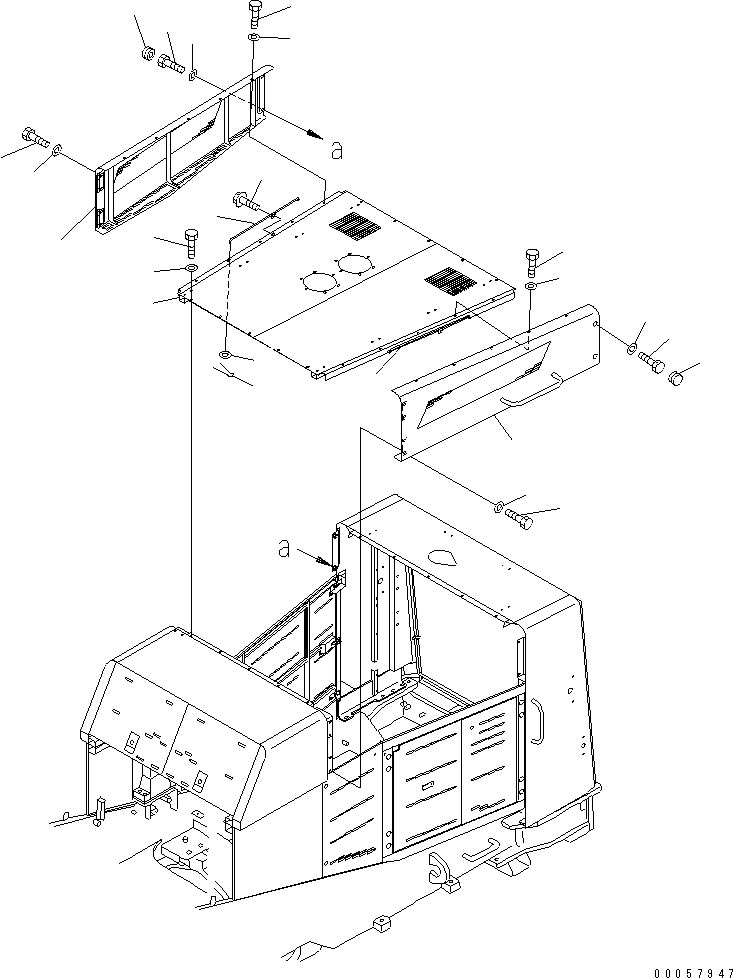 HOOD,SIDE, L.H. 427-54-21132 KOMATSU