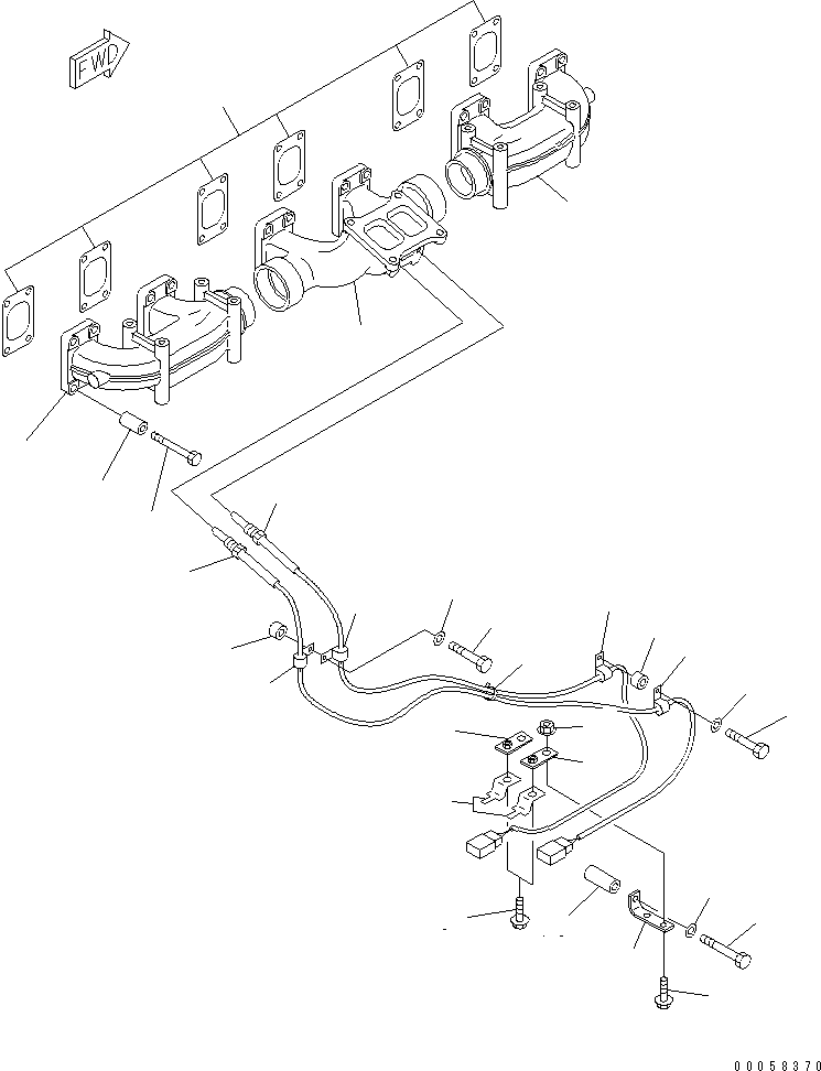 Manifold, Center 6245-11-5240 KOMATSU