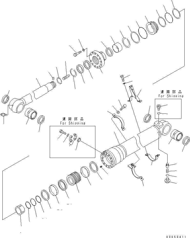CYLINDER GROUP,(FINAL COATING) (\8\707-01-XN630) KOMATSU