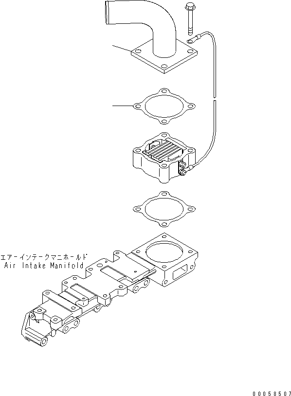 Connector, Air 6271-11-4320 KOMATSU