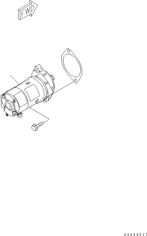 STARTING MOTOR, ASSEMBLY 4.5KW (600-813-4461) KOMATSU