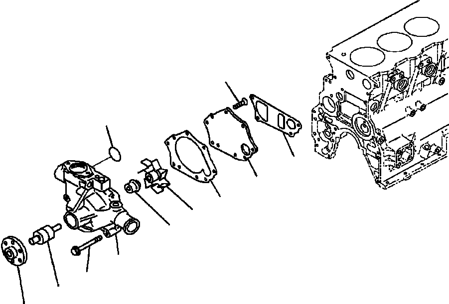 Water Pump Assembly 6205-61-1203 KOMATSU