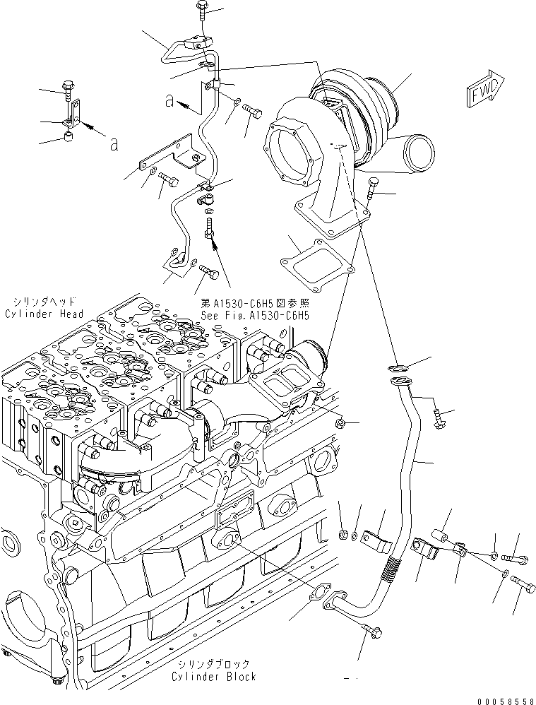 TURBOCHARGER ASS'Y,(SEE FIG.A1530-C6J7) (6502-52-5010) KOMATSU