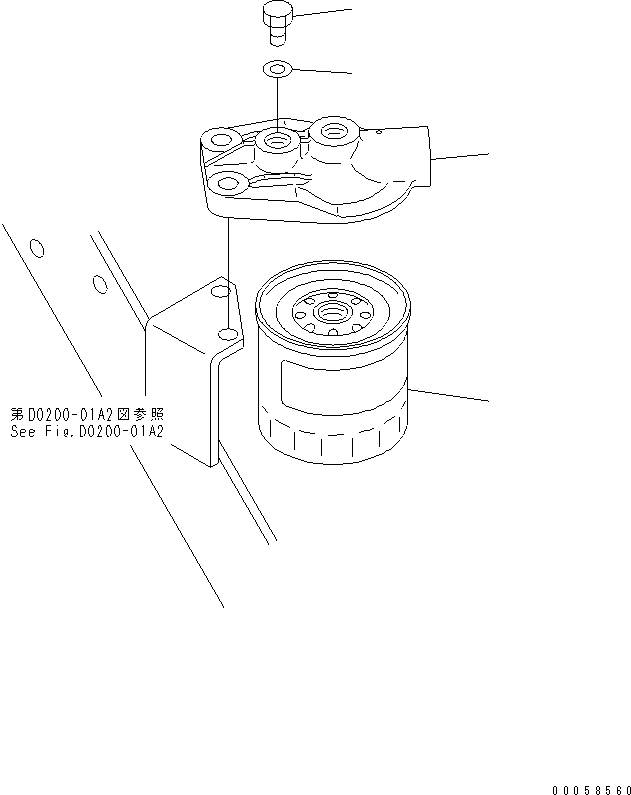 FILTER ASS'Y,FUEL 6204-71-6700 KOMATSU