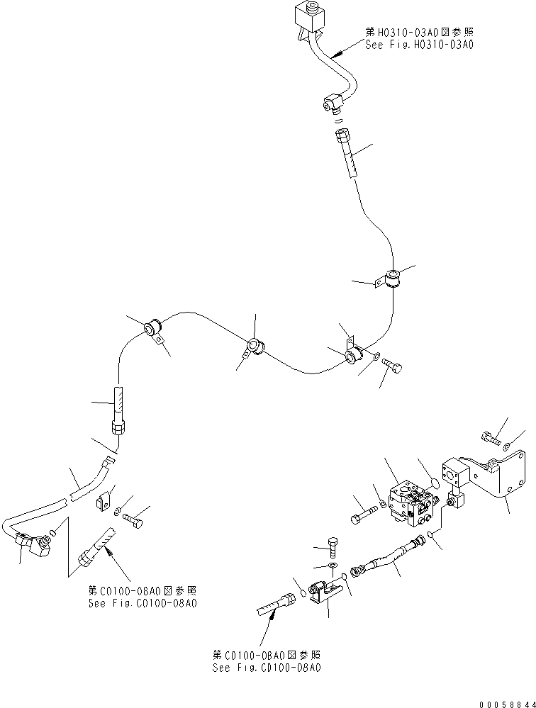 Шланг с торцевым уплотнением 02765-004A3 KOMATSU